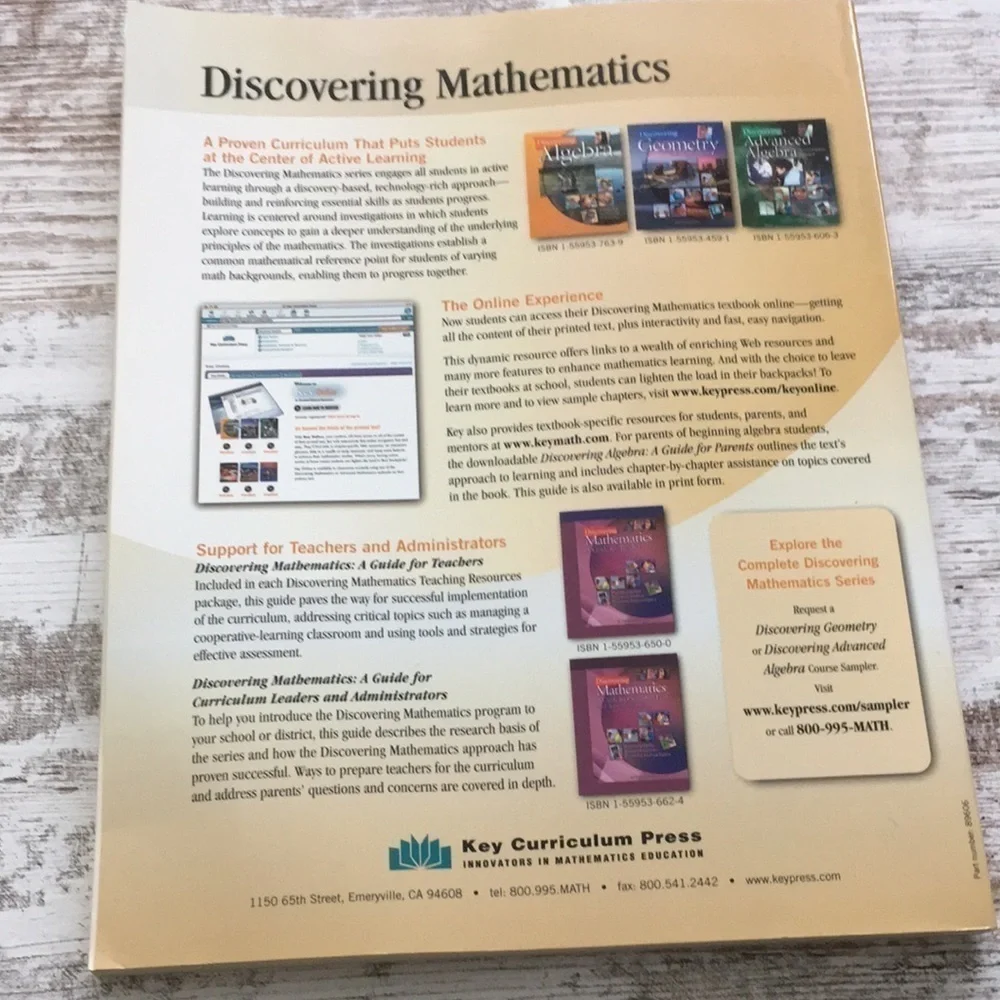 Discovering Algebra Course Sampler Key Curriculum Press Math Textbook Booklet - Picture 9 of 9